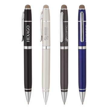 Image of 75 Promotional Conductor Ballpoint Pen Stylus - Aluminum