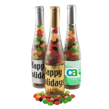 Image of 24 Customized Champagne Bottle w/ Jelly Beans - Recyclable Glass