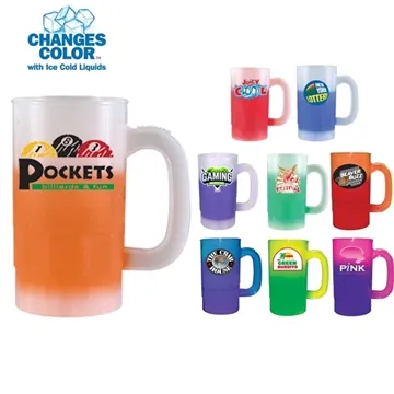 Image of 150 Custom Mood 14 oz Beer Stein (1 Side), Full Color Digital - ...
