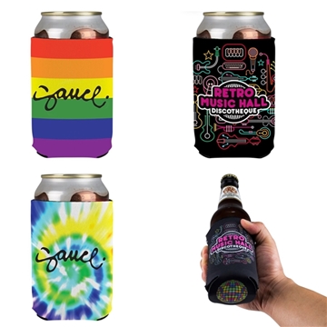 Full Color Neoprene Can Holder - Collapsible & Water Resistant