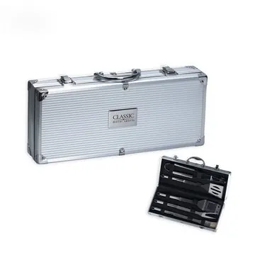 Image of 24 Customized BBQ 5-Piece Barbeque Tools Set Fork, Tongs, Spatula, ...