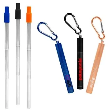 Image of 200 Custom Eco-Friendly Reusable Stainless-Steel Straw In An ...