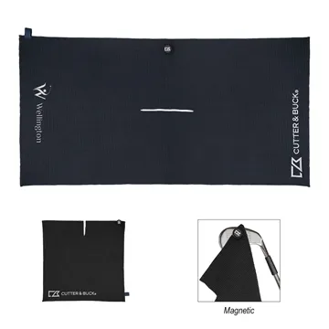 Cutter & Buck® rPET Magnetic Golf Towel - Microfiber & 450 GSM