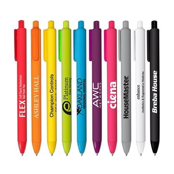 Image of 250 Custom Flex Soft Touch Rubberized Ball Point Pen - Lightweight