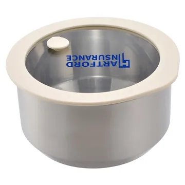 Prima 38 oz Microwaveable Stainless Steel Bowl With Vented Glass Lid - BPA Free & FDA Approved