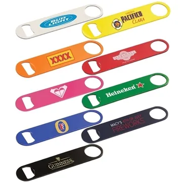 Image of 100 Customized Paddle Style Powder Coated Steel Bottle Opener - ...