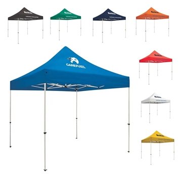 10' Standard Tent Kit (Full-Color Imprint, 2 Locations) - Weather Resistant & Portable