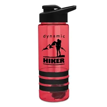 Image of 100 Custom Sergeant Stripe - 24 oz Tritan Shaker Bottle with Drink ...