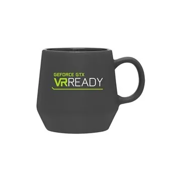 Image of 48 Promotional 16 oz Verona Ceramic Mug - Matte Black - Microwave ...
