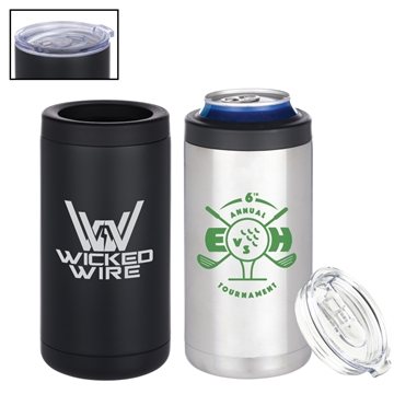 Tallboy 2 in 1 Vacuum Insulated Can Holder and Tumbler - Stainless Steel