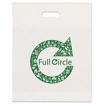 Image of 150 Custom Eco Die Cut Handle Bag 15"X 19" Flexo Ink - Recycled ...