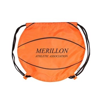 GameTime Basketball Drawstring Backpack - 210D Polyester