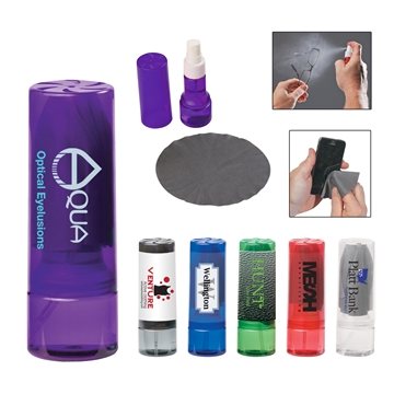 1 oz Cleaning Spray With Microfiber Cloth - Vented Cap