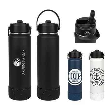 Image of 12 Custom Waverly 27 oz Double Wall Stainless Steel Water Bottle - ...