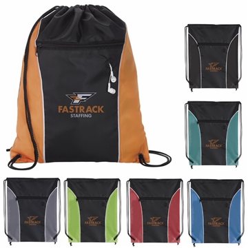 Midpoint Drawstring Backpack - Headphone Port & Front Pocket
