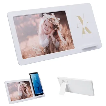 Image of 13 Customized 4" x 6" Picture Frame With Wireless Charger - 5W ...