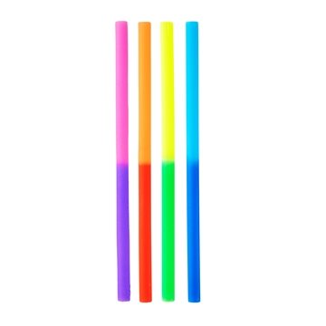 Reuse-It™ Mood Silicone Straw In Round Case - Color Changing & BPA Free