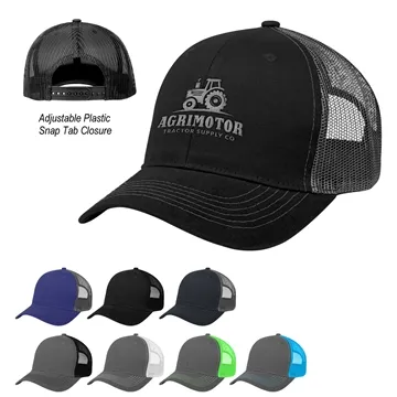 Image of 48 Custom Cotton Twill Mesh Back Cap - Structured Crown & Snap ...