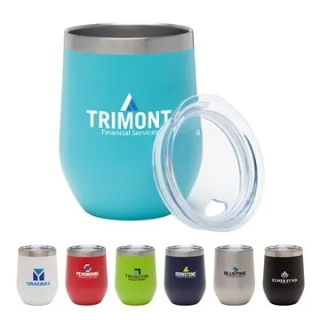 Image of 24 Promotional Aria 12 oz Double Wall Vacuum Wine Cup - Copper ...