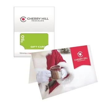 Image of 100 Customized Greeting Gift Card Holder Printed Full Color - ...