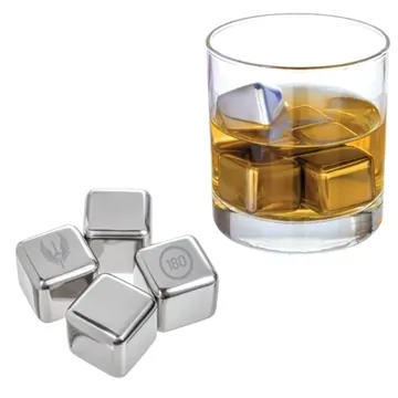 Image of 100 Customized Stainless Steel Whiskey Ice Cube - Non-Diluting & ...