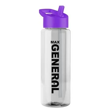Image of 200 Customized The Guzzler - 32 oz Transparent Bottle with Flip ...