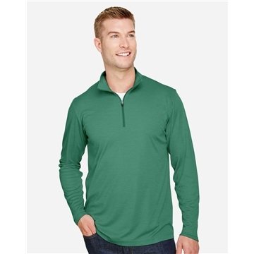 Team 365 Men's Zone Sonic Heather Performance Quarter-Zip - Moisture Wicking & UV Protection
