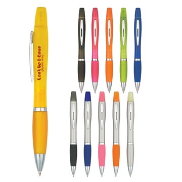 Image of 250 Promotional Twin-Write Pen With Highlighter - Twist Action