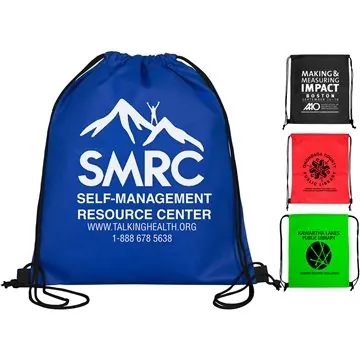 Image of 200 Custom "BRECKENRIDGE" 13" W x 16" H - "ECONOMY" Drawstring ...