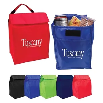 Image of 100 Promotional Budget Lunch Cooler - 5 Can Capacity & PEVA Lined