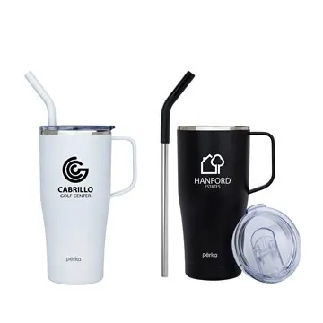 Image of 12 Promotional Perka Clayton 20 oz Double Wall, Stainless Steel ...