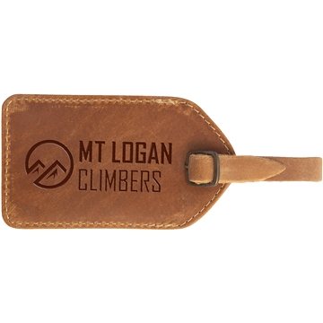 Barranca Canyon Leather Luggage Tag - Buffalo Hide & Double Stitched