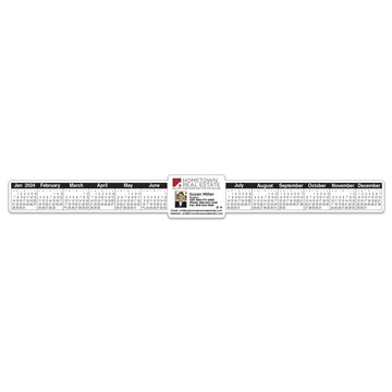 Keyboard/Monitor Calendar | Rectangle with Rectangle Inset | 1 1/2 x 13 | Full Color - Removable Adhesive