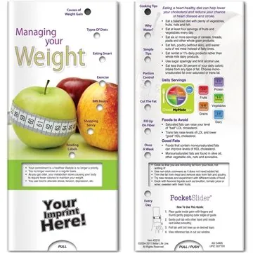 Image of 300 Customized Pocket Slider - Managing Your Weight - Health Tips ...