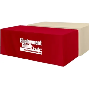 Image of 1 Customized Fitted 3-Sided Table Cover - Fits 8 Foot Standard ...