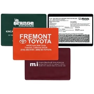 Image of 250 Custom Insurance Card Holder - Glove Compartment Storage