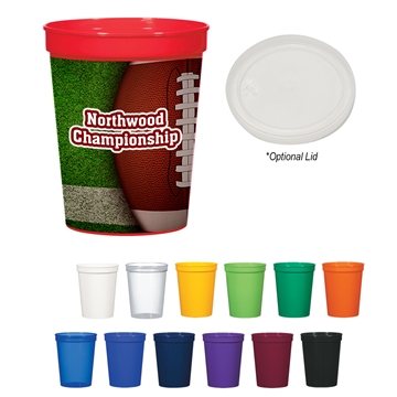 16 oz Full Color Big Game Stadium Cup - Recycled Material & USA Made