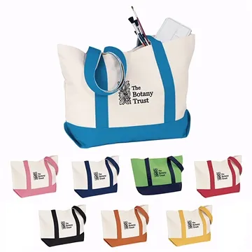 Image of 25 Promotional Medium Snap Tote - Cotton Duck & Contrast Design