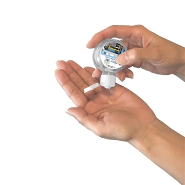 CirPal 1 oz Compact Hand Sanitizer Antibacterial Gel in Round Flip-Top Squeeze Bottle - Citrus Scented