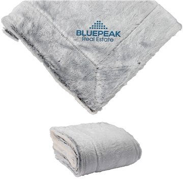 Charleston 50 x 60 Faux Fur Throw - Sherpa Lined