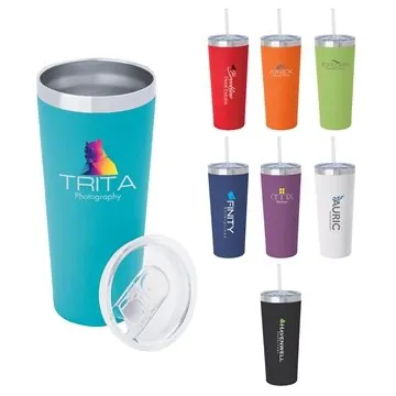 Image of 24 Promotional Biere 22 oz Double Wall S S Tumbler - Vacuum Sealed ...