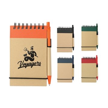 Image of 300 Custom 5" x 3" FSC Mix Recycled Jotter with Pen - Eco-Friendly ...