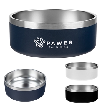 Image of 20 Custom 40 oz Stainless Steel Pet Bowl - Insulated & Non-Slip