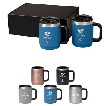 Image of 12 Custom Manna Boulder Two-Piece Camping Mug Gift Set - Vacuum ...