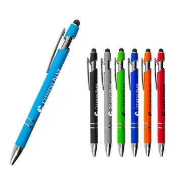 Image of 250 Promotional Script Plastic Barrel Stylus Pen - Touch Screen ...