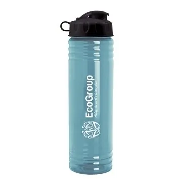 Image of 200 Promotional 24 oz Slim Fit UpCycle rPET Bottle With Flip Lid - ...