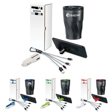 Celebration 4-Piece Thank You Gift Set - Stainless Steel & Multi-Device
