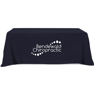 Flat 3-sided Table Cover - fits 8 foot standard table: Poly-Cotton - 65/35 Blend
