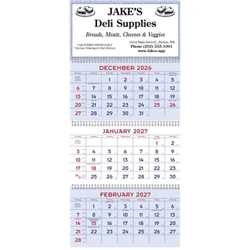 Triumph® Calendars Red & Blue Commercial Planner - 14 Month & SFI Certified