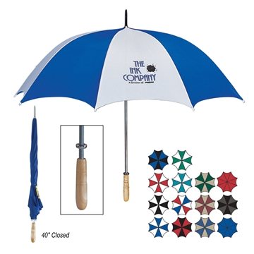 60 Arc Golf Umbrella - Aluminum Frame & Wood Grip